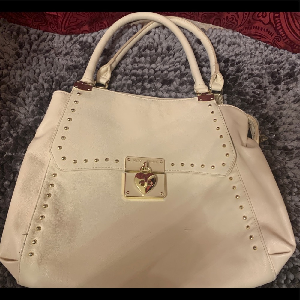 Betsey Johnson heart turnlock hobo bag.